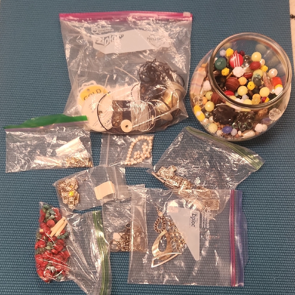 Affordable Assorted Beads and Jewelry Making Supplies + Bag Of Shells